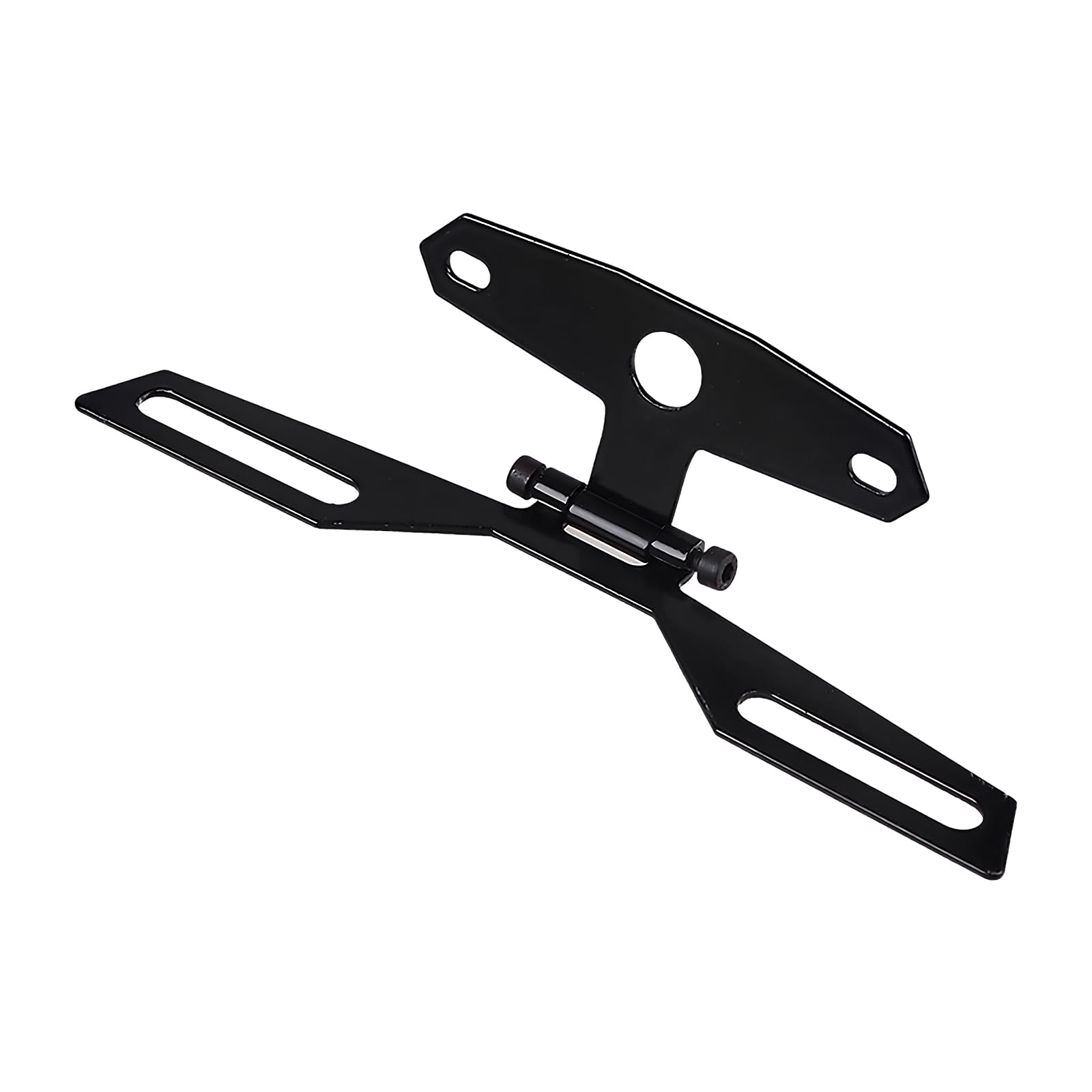 STHIRA® 1 PCS Motorcycle License Plate Bracket, Adjustable Motorbike Fold License Plate Tail Light Mount Holder