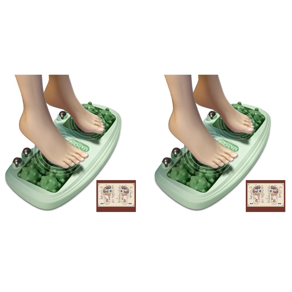 HANNEA Foot Massager Roller for Pain Relief with Acupressure Design 2PCS Green | Relaxation