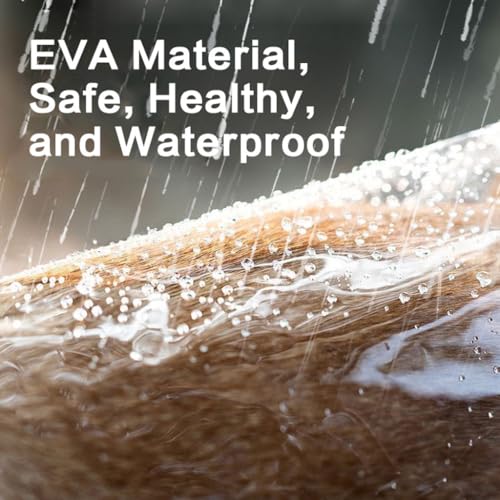 Qpets® Dog Raincoat EVA Hooded Waterproof Coat with Adjustable Buttons Clear Full Coverage Lightweight Gear for Walking Hiking Outdoor 6XL for Dogs Weighs 20-25kg 2PCS