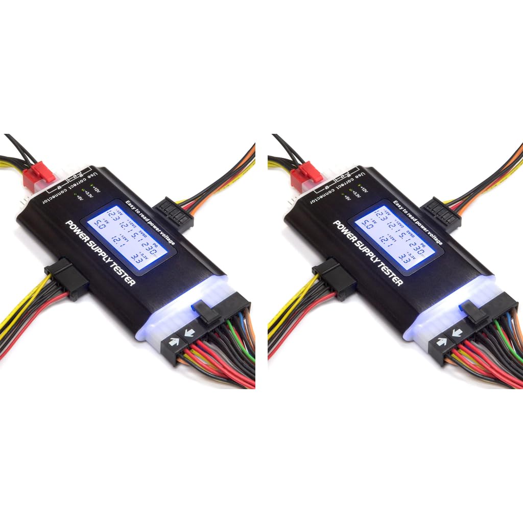 Serplex Computer Power Supply Tester for ATX ITX SATA | 1.8 in LCD with Aluminum Alloy Case