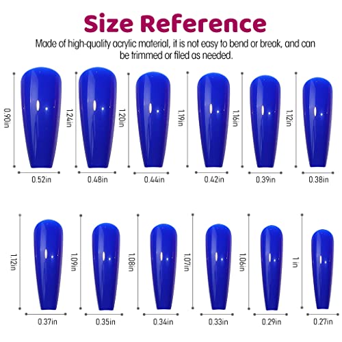 MAYCREATE® 12 Colors Press on Nails Almond, Press on Nails Glossy Stiletto Oval Colored Fake Nail Tips Full Cover Artificial Fingernails (Not include Glue)