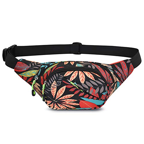 GUSTAVE Foldable Waist Bag for Travel and Hiking with 4 Zipper Pockets | Waterproof Nylon