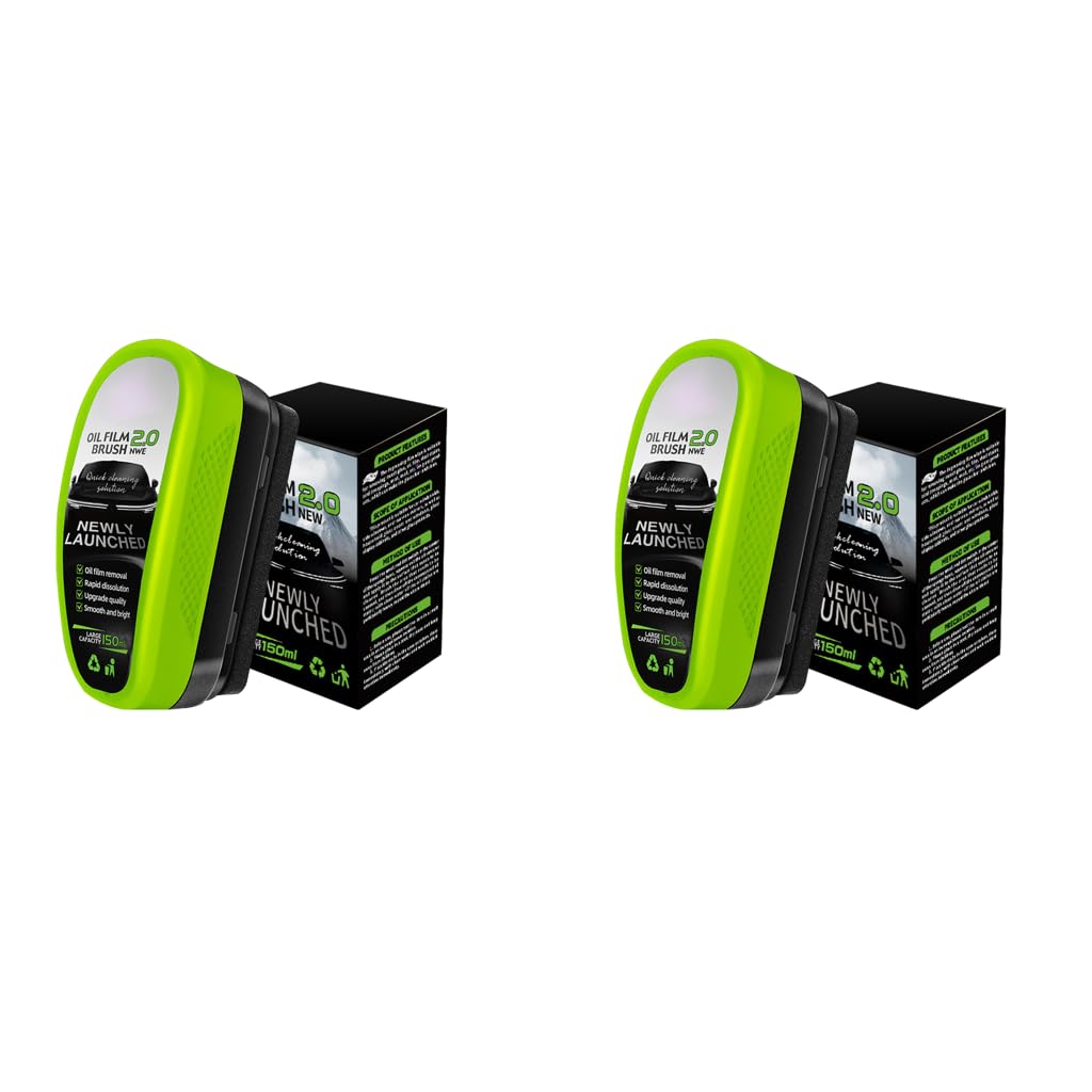 STHIRA Car Oil Film Cleaning Brush for Windshield Glass with Integrated Cleaner | 2PCS