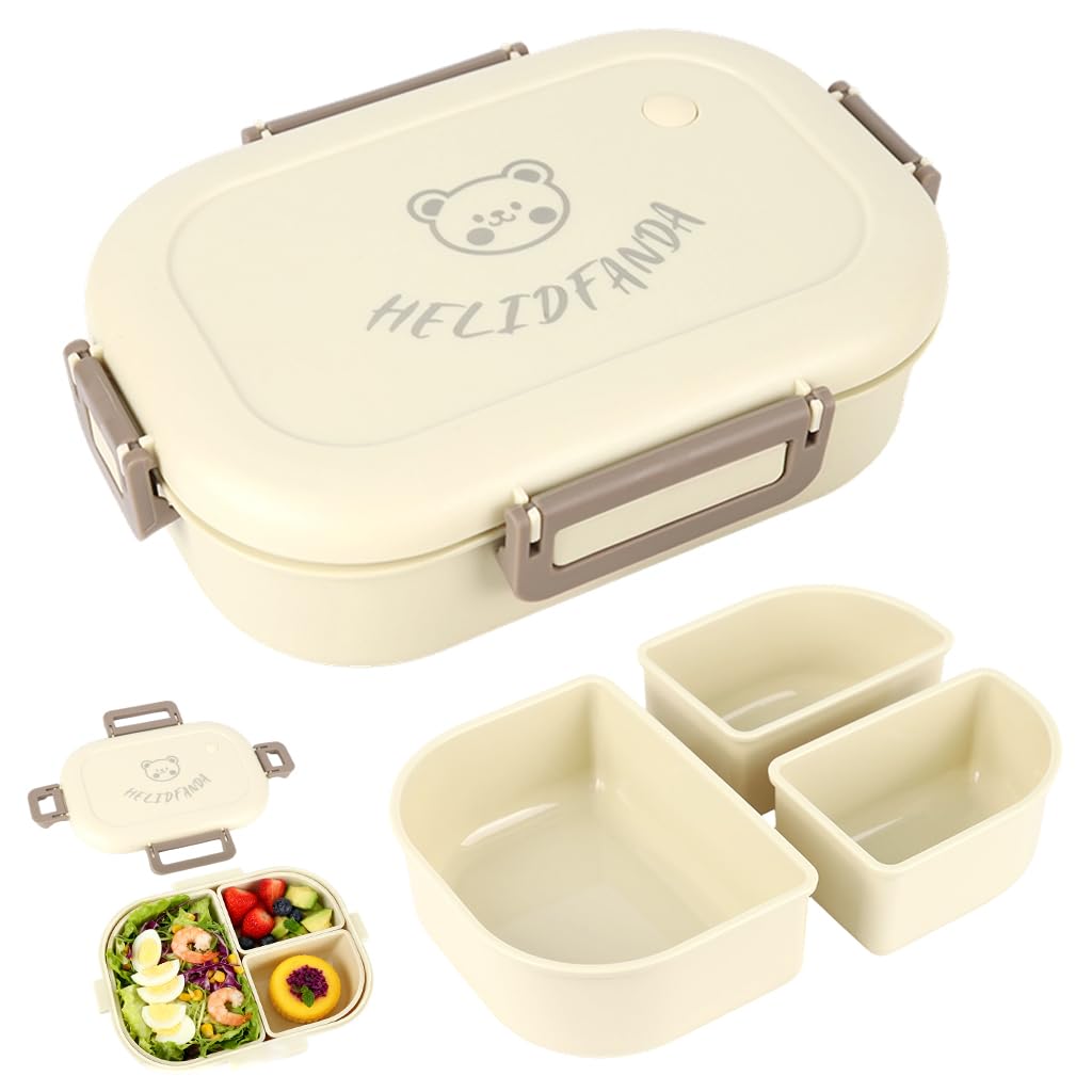 Supvox Bento Box for Kids with No BPAs and Chemical Dyes in Off White | Safe Lunch Container