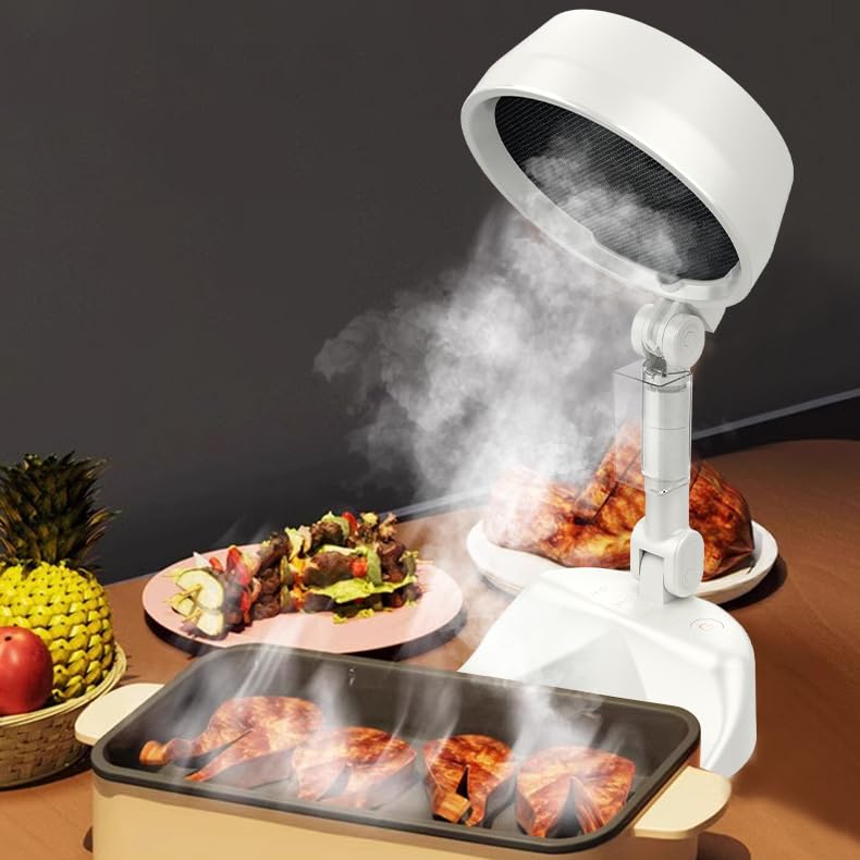 Supvox Desk Range Hood for Indoor Cooking with 3 Speeds and 4000mAh Rechargeable Battery