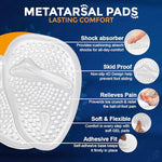 PALAY® Metatarsal Pads for Women, Men Anti Slip Soft Gel Insole Pads Ball of Foot Cushion Pad for Heels, Shoes Metatarsal Pads for Toes Pain Metatarsalgia Dancer Foot Support for High Heels - 2 Pair