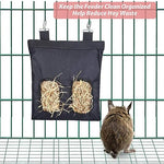 Qpets® Rabbit Hay Feeder Bag, Hanging Hay Bag Feeding Bag Hey Storage Bag 600D Oxford Cloth Feeder Bag Feeding Bag with 2 Feeding Holes Small Pet Feeding Bag for Rabbit Guinea Pig Chinchilla