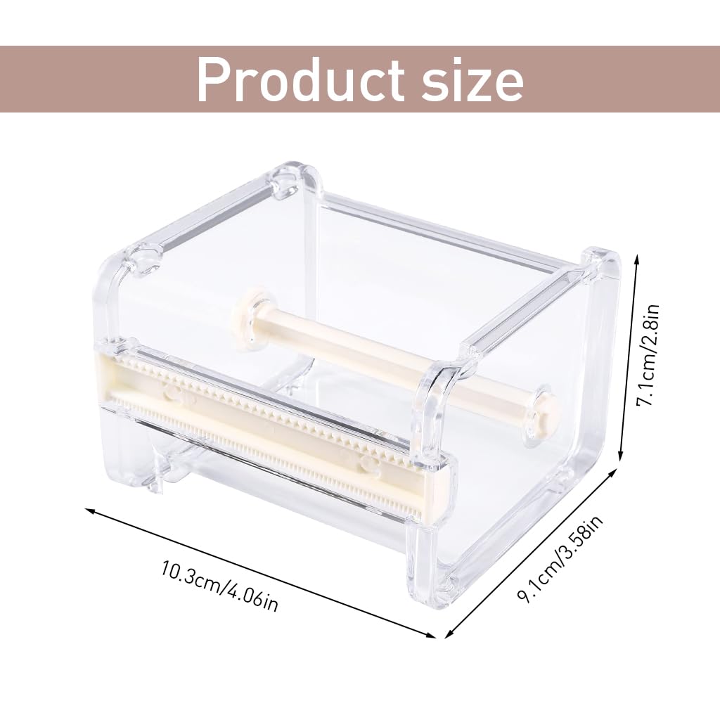 Climberty Washi Tape Dispenser for Scrapbooking with Serrated Cutting Teeth | Transparent Multi Roll Holder for Office and School