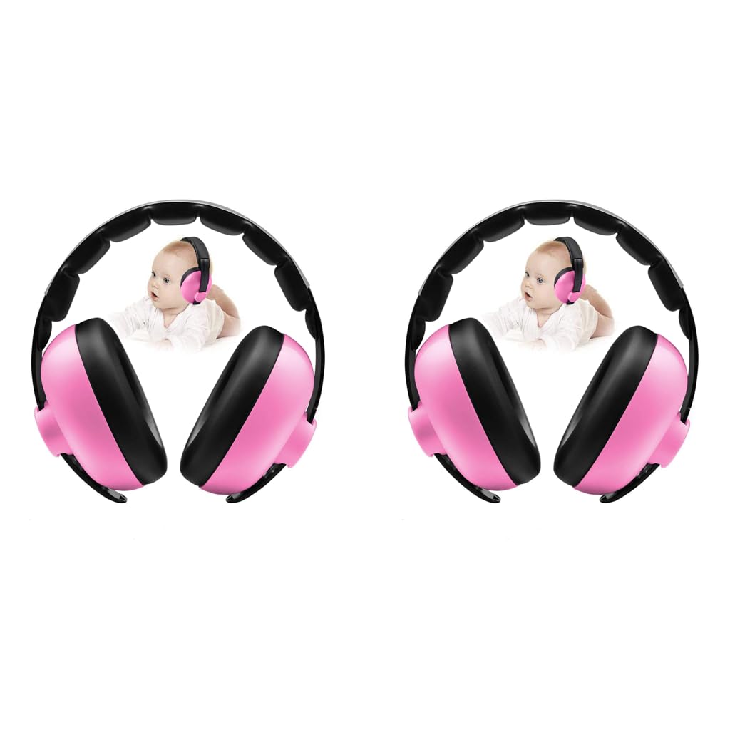 SNOWIE SOFT Noise Cancellation Ear Muffs for Baby with Hearing Protection | 2PCS Pink