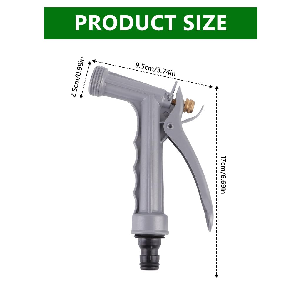 HASTHIP Water Spray Gun for Garden and Car Wash featuring 5.5 in Metal Body and Trigger Lock