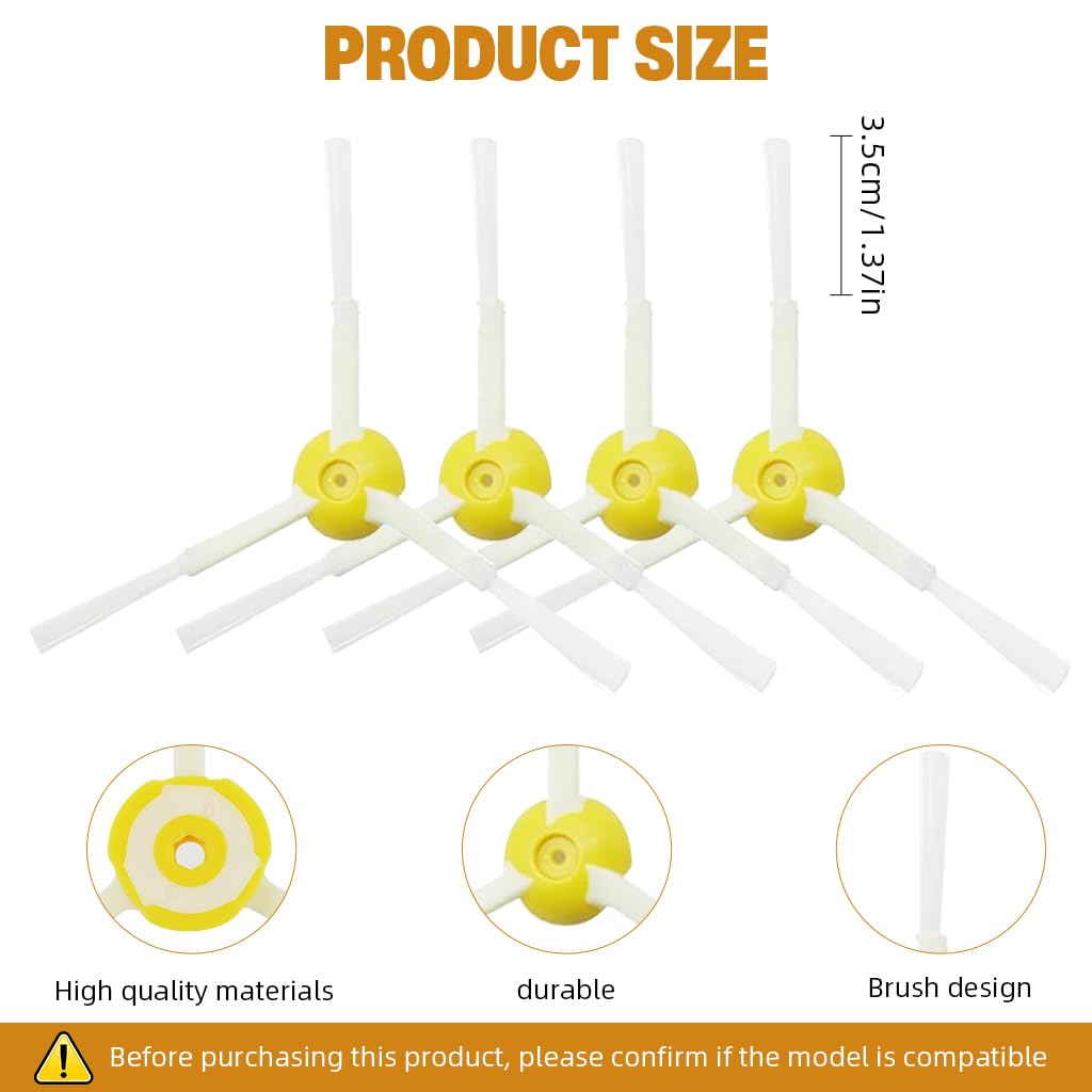 HASTHIP Compatible iRobot Roomba Replacement Side Brushes for 800 900 Series Pack of 4 | Optimal Bristle Design for Corner Cleaning