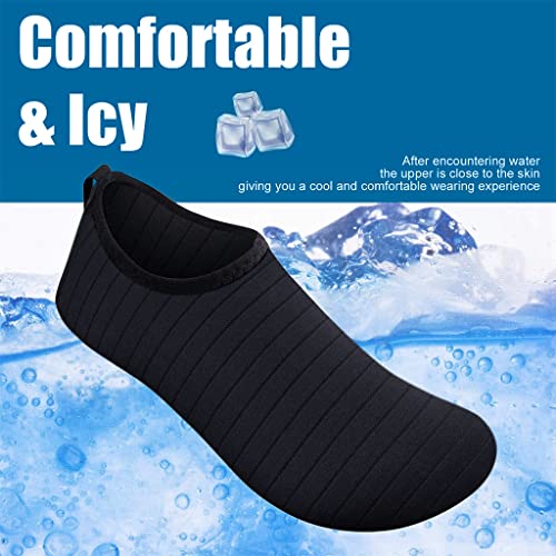 PALAY® Water Shoes for Men Women Quick Dry Barefoot Beach Shoes, Outdoor Thicken Anti-slip TPR Rubber Sole Breathable Aqua Socks for Surfing Yoga Indoor Fitness (US 7-7.5 Men/8-8.5 Women)