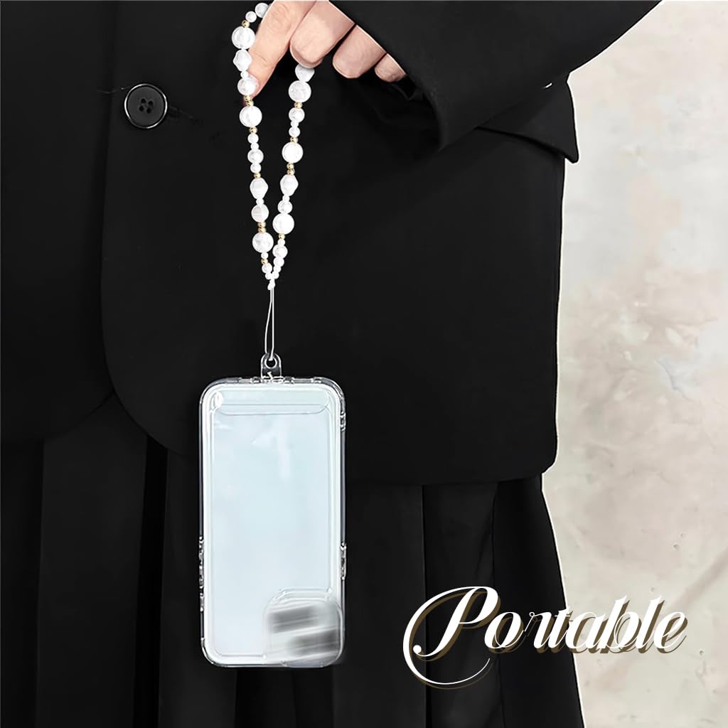 ZORBES Phone Charms Set for Girls featuring Pearl Beads and Floral Bow Loops | 8PCS Gift