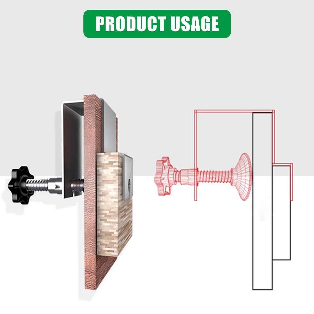 Serplex C Shaped Clamps 4Pcs for Woodworking and Metalworking featuring Screw Mechanism
