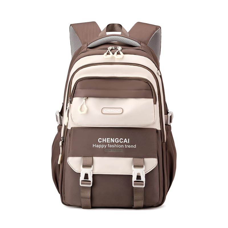 PALAY® Casual School Bags Children's Backpacks Girls Boys School Daypacks Teens Student Lightweight Bookbag for Daughter Son Primary Junior High University Travel Backpack Waterproof Polyester Bronze