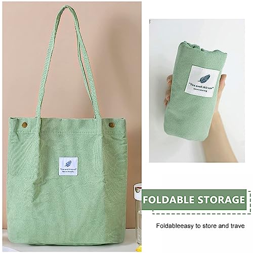 PALAY® Tote Bags For Women Corduroy Solid Color Large Capacity HandBags for Women Stylish Shoulder Bag for School Work Shopping Travel Daily Use