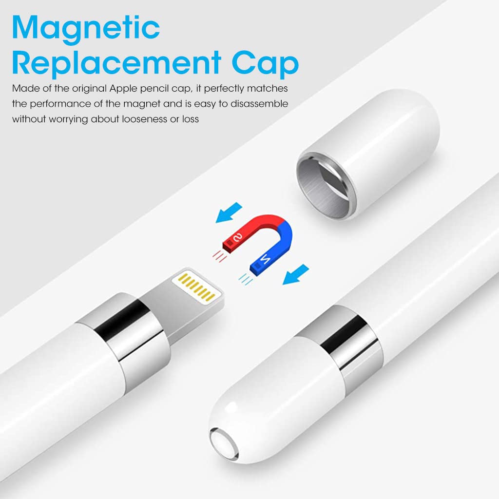 ZORBES Replacement Nib for Apple Pencil 1st Gen with Magnetic Cap | 2 Nibs and 1 Cap Set