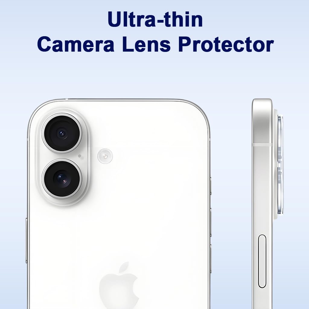 ZORBES iPhone 17 Screen Protector Set with 3+3 Tempered Glass and Snap-On Lens Covers | Bubble-Free Installation