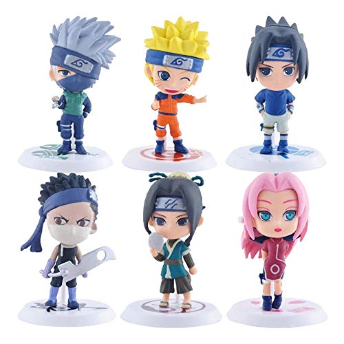 HASTHIP® Naruto Action Figures, Anime Naruto Action Figures Set PVC Action Figures Cake Decorating Items Christmas Gifts for Kids Girls Boys