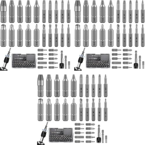 Serplex® 99PCS Damaged Screw Extractor Set for Broken Bolt Remover Tool with Socket Extension Drill Bits Tools Easily Remove Stripped Screws