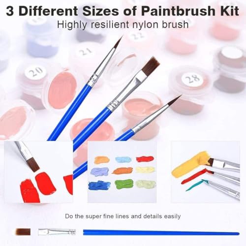 HASTHIP® Paint by Numbers Kits for Adults and Kids Canvas DIY Digital Oil Girls and Flowers Wall Decor Modern Home Frameless 16x20 inch 2 PCS