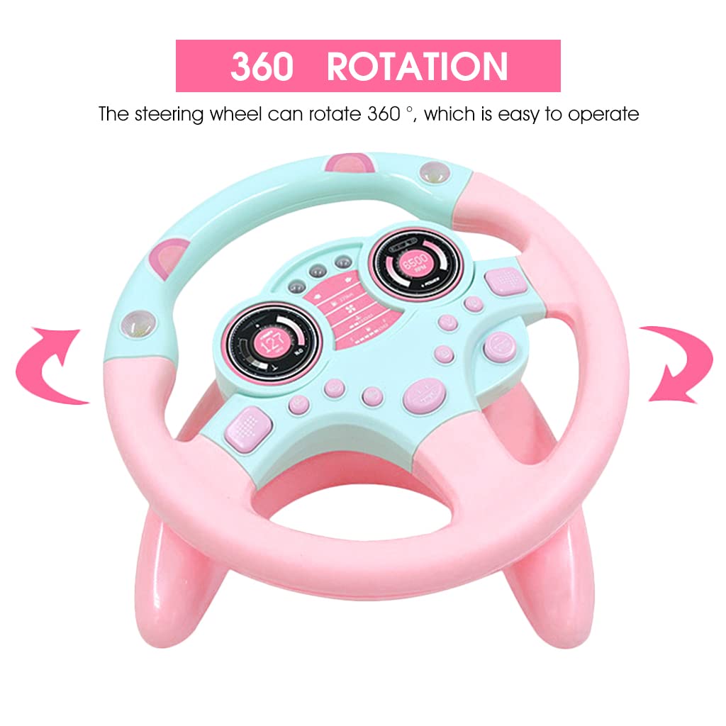 SNOWIE SOFT Baby Steering Wheel Toy for Crib with 360° Rotation and Music | 26×25×10 cm