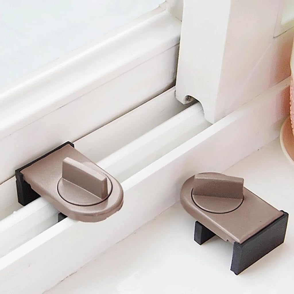 HASTHIP Sliding Window Lock for Home with Twist Knob and Aluminum Alloy Build | 4Pcs Set