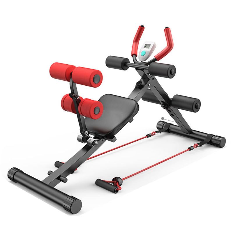 Proberos® Fitness Core & Abdominal Trainers AB Workout Machine Home Work Out Bench Multifunctional Ab Trainer Exercise Bench with Resistance Bands Adjustable Sit-up Trainer Bench
