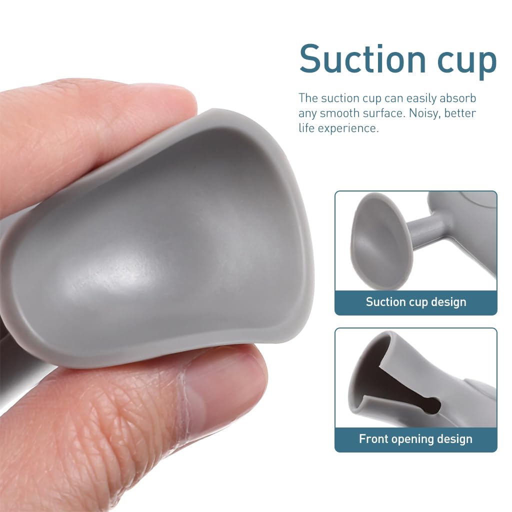 SNOWIE Soft Door Stopper for Home with Suction Cup Design 3Pcs Silicone Kids Protector