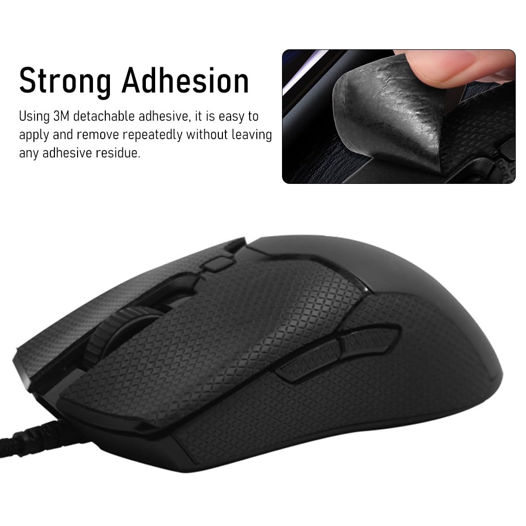 Verilux® Mouse Grip Tape for Razer Viper Mini Ultralight Gaming Mouse Anti Slip, Non Fading Gaming Mouse Skin, Sweat Resistant, Easy to Use, Self Adhesive Design, Pre Cut (Mice is Not Included)