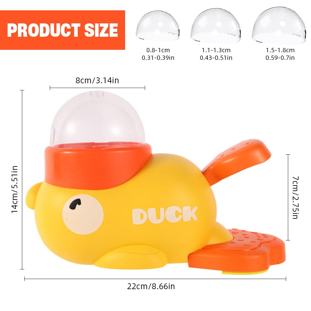 Qpets Dog Puzzle Toy for Brain Training with Foot-On Paddle Dispenser | Cartoon Duck Design