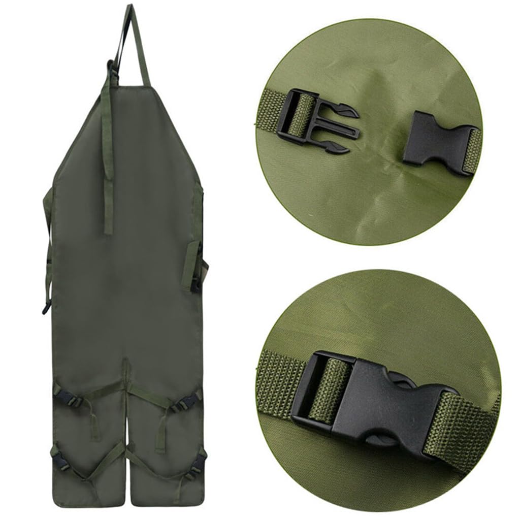 HASTHIP Work Apron for Men with Three Pockets and Quick Release Buckle | Thick Oxford Fabric Waterproof Protection for Woodworking and Gardening