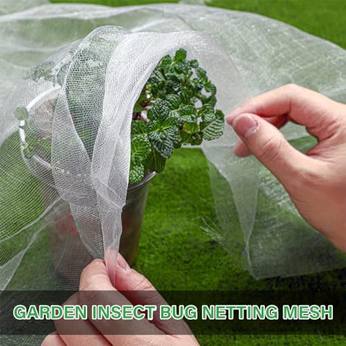 HASTHIP® 2.5*5m Ultra Fine Garden Mesh Netting for Plant Protctive, Durable PE Plant Netting Cover for Protect Your Vegetables, Fruits, Flower & Trees, Greenhouse Cover Protection Mesh Net Covers