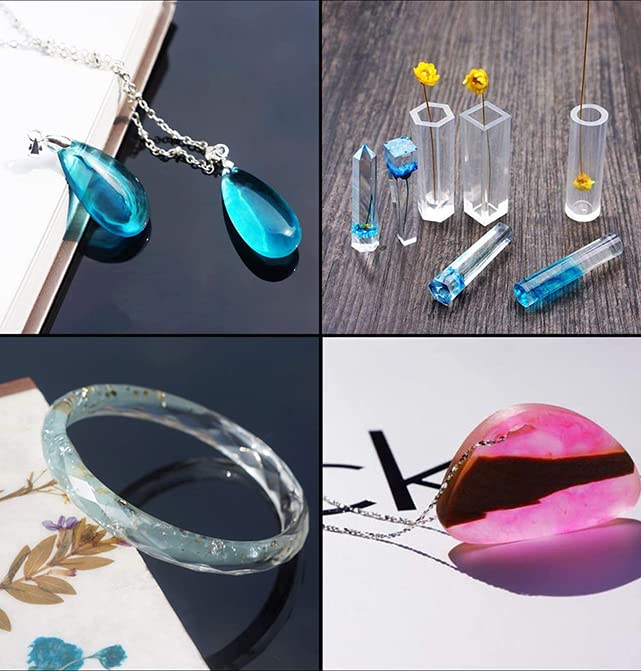 HASTHIP Earring Resin Moulds Kit for Jewelry Making with 73pcs Tools and Heat Resistant Silicone | DIY Craft Casting Set