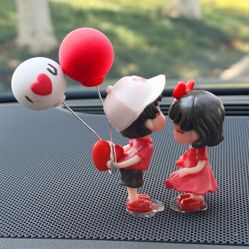 STHIRA® Car Couple Ornament Cute Cartoon Couples Car Decoration Adhesive