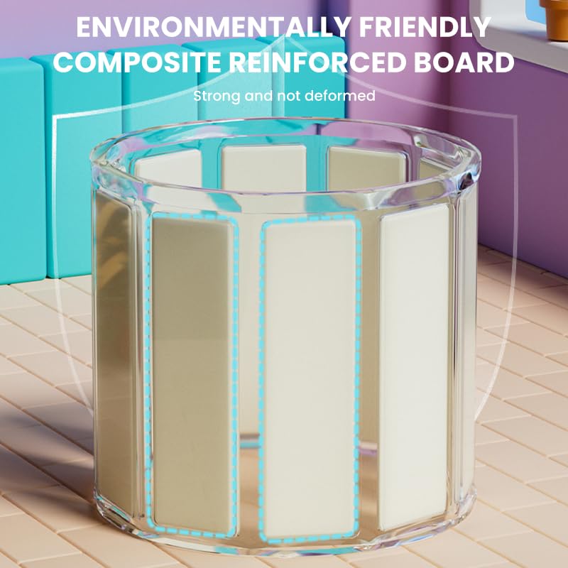 HANNEA Folding Bath Tub for Adult with 27 in Depth 10 Panel Design | PVC Portable Spa