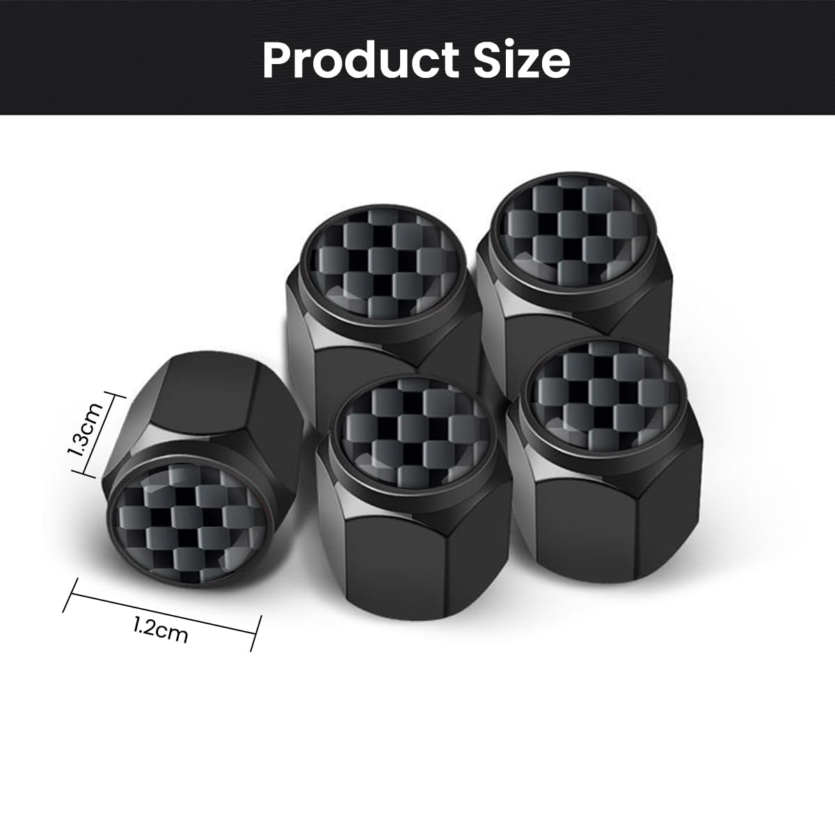 STHIRA Metal Valve Caps for Car Tyre 10 pcs 1.1x1.2cm with Wrench Tool | Rust Resistant
