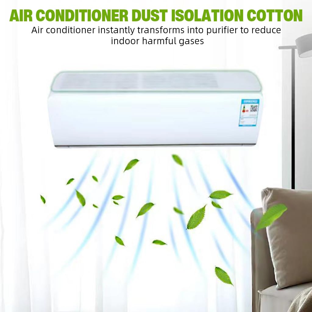 HASTHIP AC Cover for Split Air Conditioner with Self-Adhesive Filter Sheets 20x80cm | 10 Pack Non Woven Dust Protection