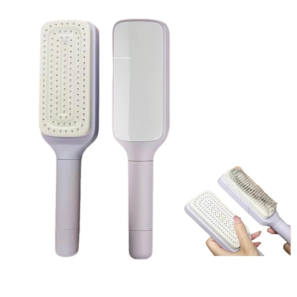 MAYCREATE Comb Scalp Massager Hair Bush Retractable Bristle Self-cleaning Design  Anti Static Hair Comb Hair Travel Hair Styling Brush