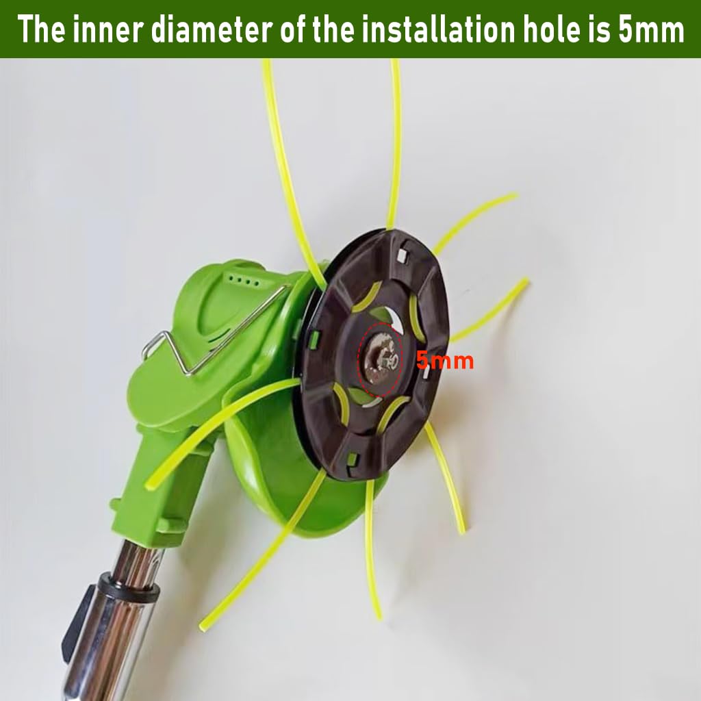 ORTIZA String Trimmer Head for Thick Grass with 4 Cutting Lines and Metal Housing | Universal 5mm Fit