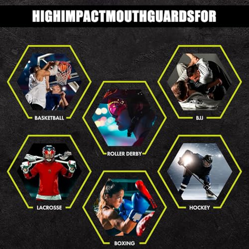 Proberos Boxing Mouthguard Medium Mouthguard Teeth Guard EVA Mouthguard 1.6mm Slim Mouthguard for Upper Teeth for Boxing Training One Size for Adult Teen Use, White
