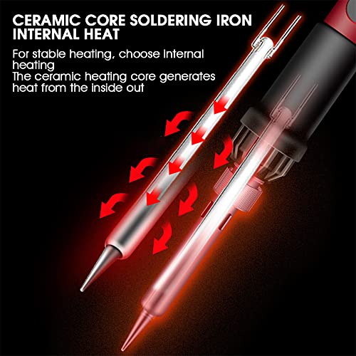 Serplex® Soldering Iron Kit 60 Watt 220V Machine Temperature Adjustable Bit Set with LCD Display Electric 5 Tips 3 PCS