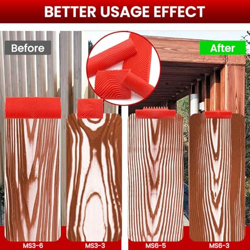 Serplex® 8PCS Wood Grain Roller Tools Multi Sizes Pattern Comb Graining for Woodworking Painting Furniture Finishing