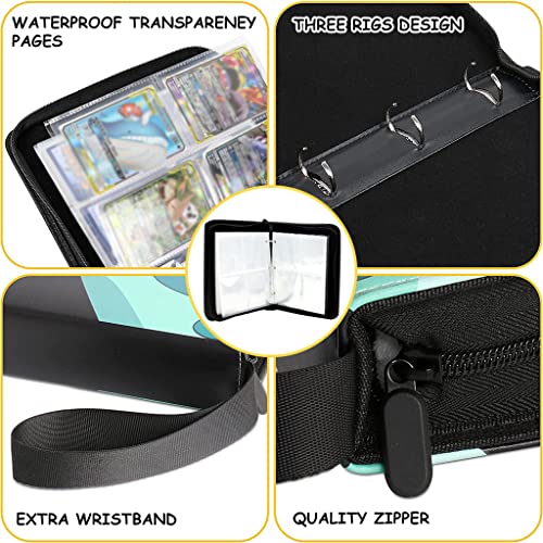 PATPAT® Trading Card Binder Combo for 400 Pokémon Cards, Cartoon Prints, Zipper Album Holder, Charizard X, Multicolor, Collection Bag for Kids, Journaling, Scrapbooking, DIY, Crafts, Planners