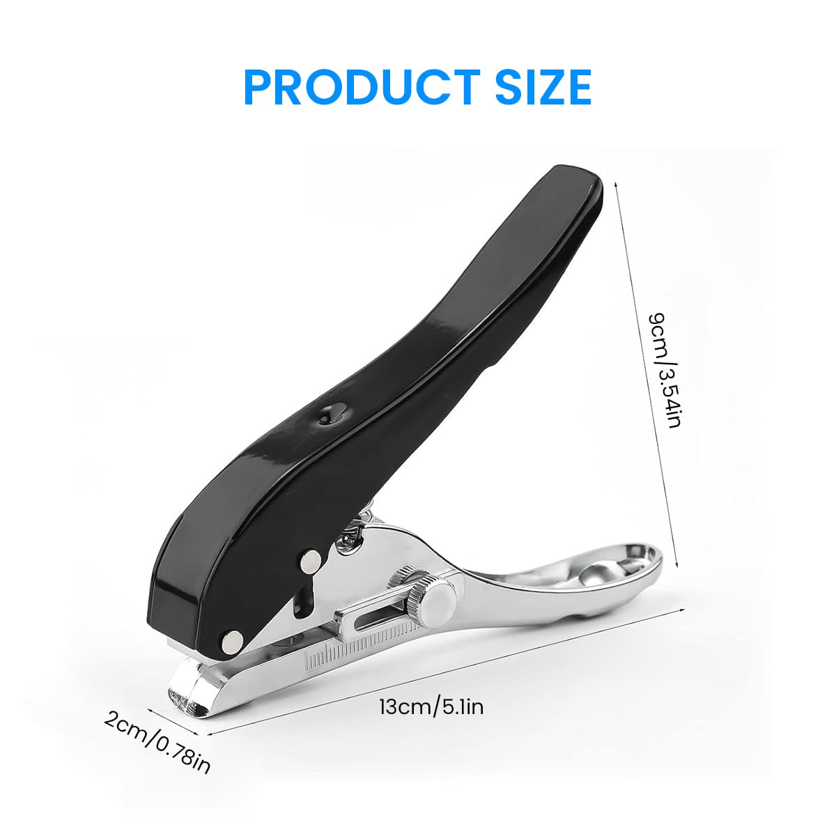 Serplex Single Hole Punch for Crafting and Tagging with 8mm Hole | Spring Loaded Design