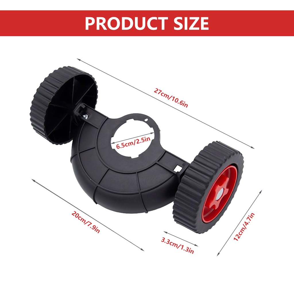 HASTHIP String Trimmer Wheel Attachment for Lawn Care with Adjustable Support Wheel | Plastic Weather Resistant Design