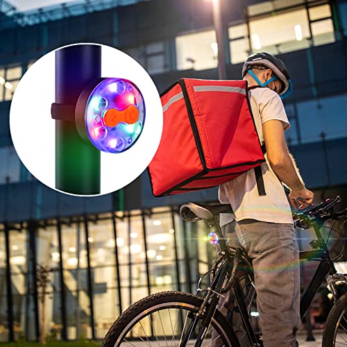 ELEPHANTBOAT Bike Light for Outdoor Riding with 6pcs LED Beads and 97mm Rubber Belt | USB Rechargeable Waterproof Signal Lamp