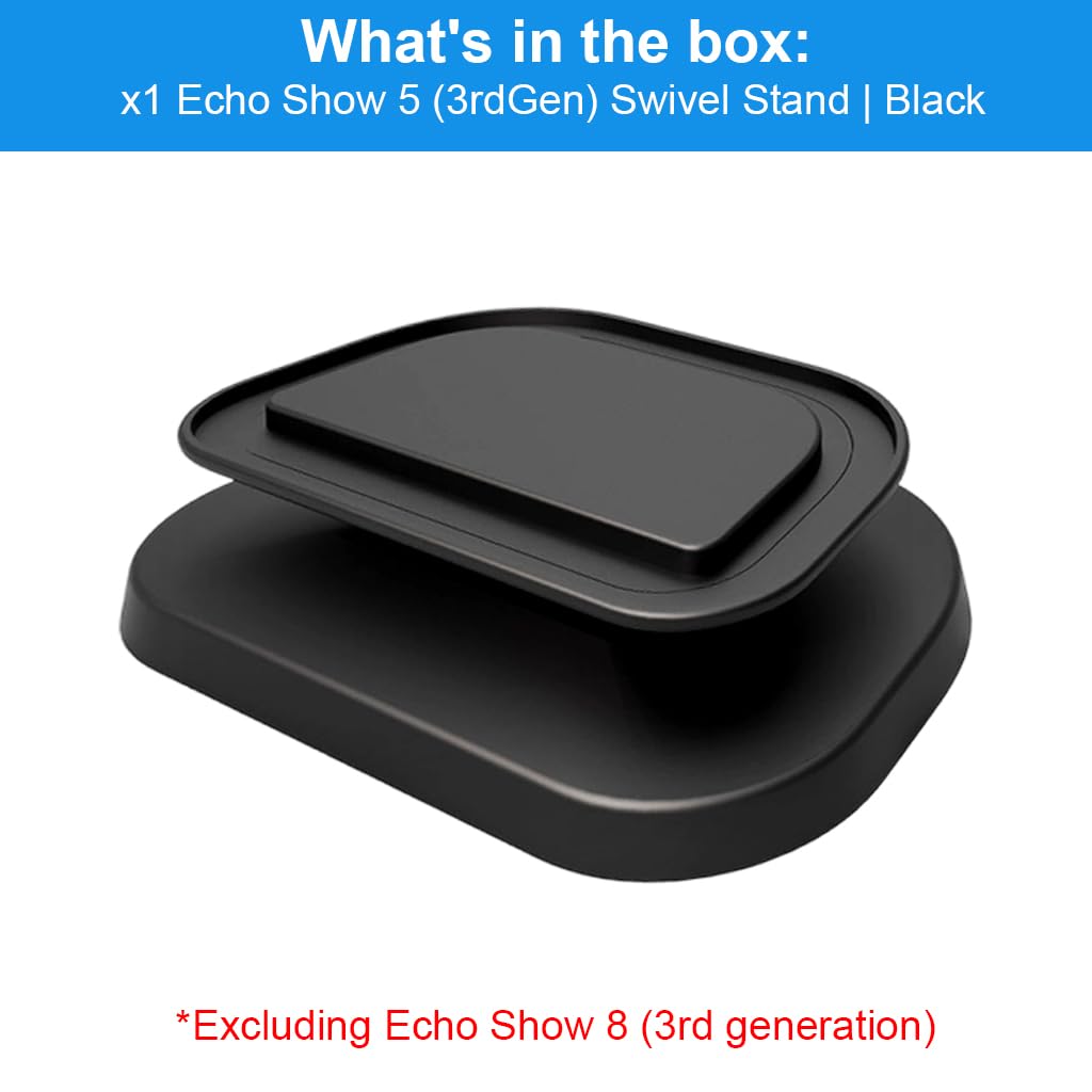 ZORBES Stand for Echo Show 8 with 360° Swivel and Adjustable Tilt | Stable Non Slip Base