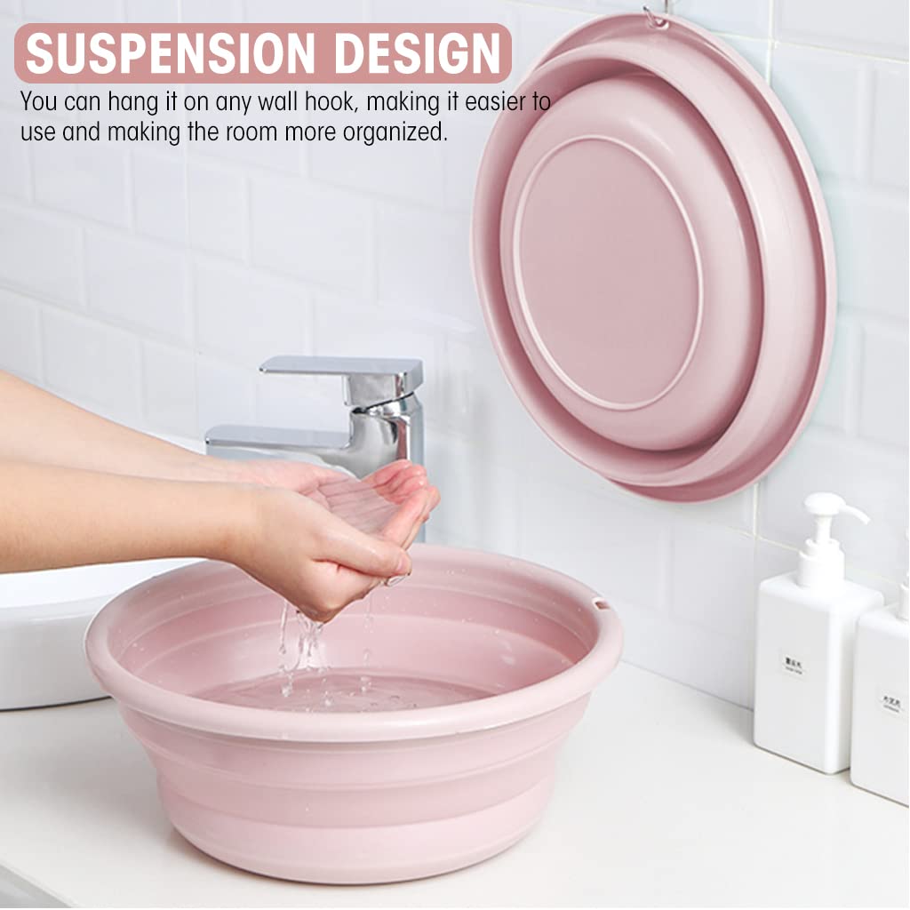 MAYCREATE Collapsible Wash Basin for Home and Camping with Hanging Design | 30.5cm Bowl