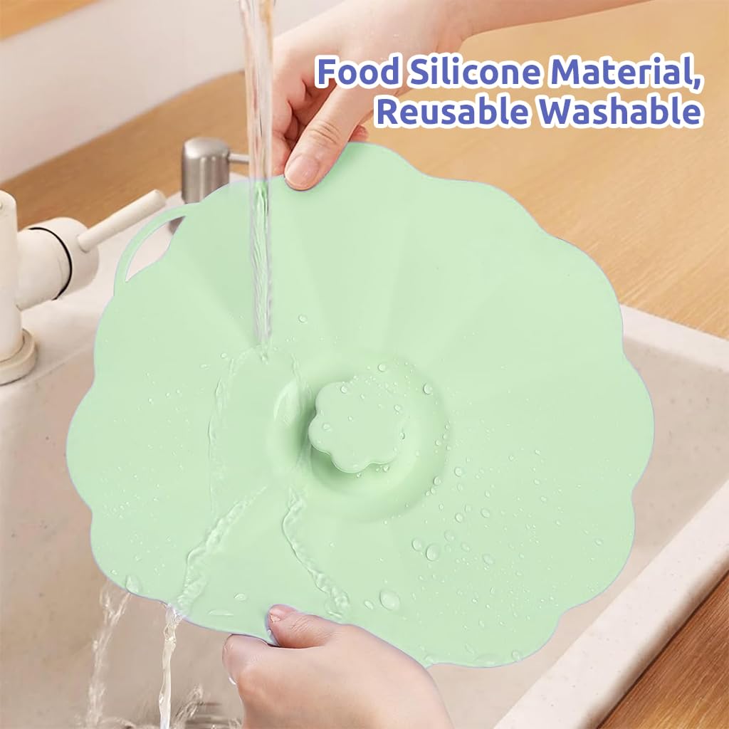 HASTHIP Silicone Lids for Bowls 10 pcs 5 sizes with heat resistant seal | Red and Blue